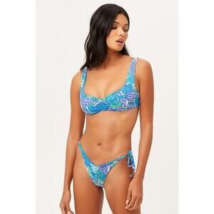 Frankies Bikinis X Hailee Steinfeld Good Vibes Floral Bikini Set Size Medium USA